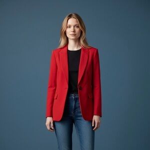 Banana Republic Vibrant Red Blazer